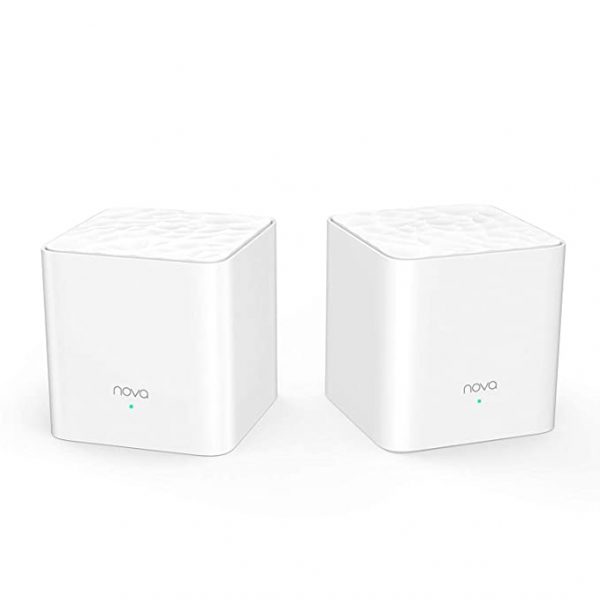 Tenda Nova MW3 Whole Home Mesh Router WiFi System, Plug and Play (White, Pack of 2)